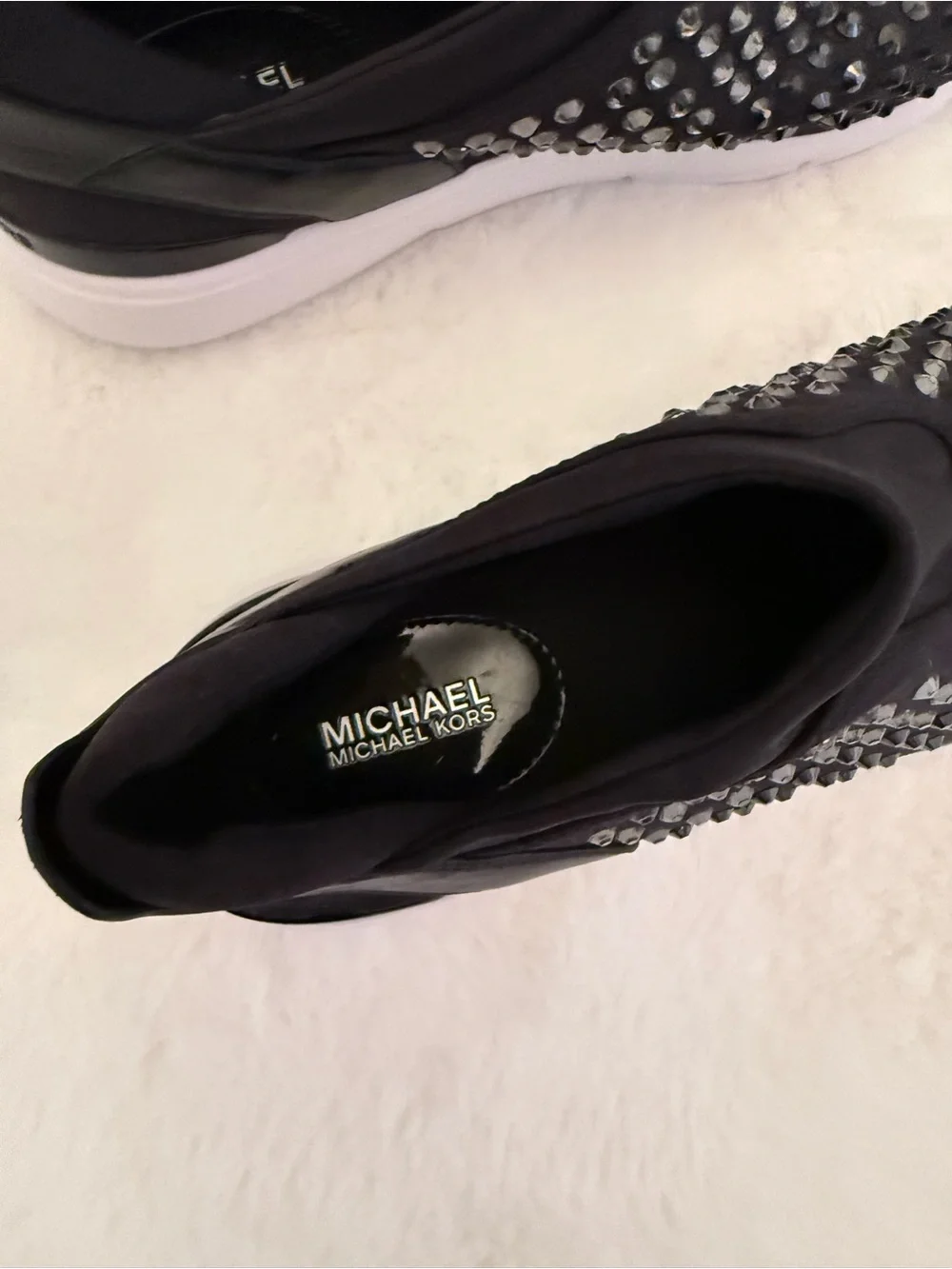 Michael Kors Ace slip-on trainer with Silver Studs